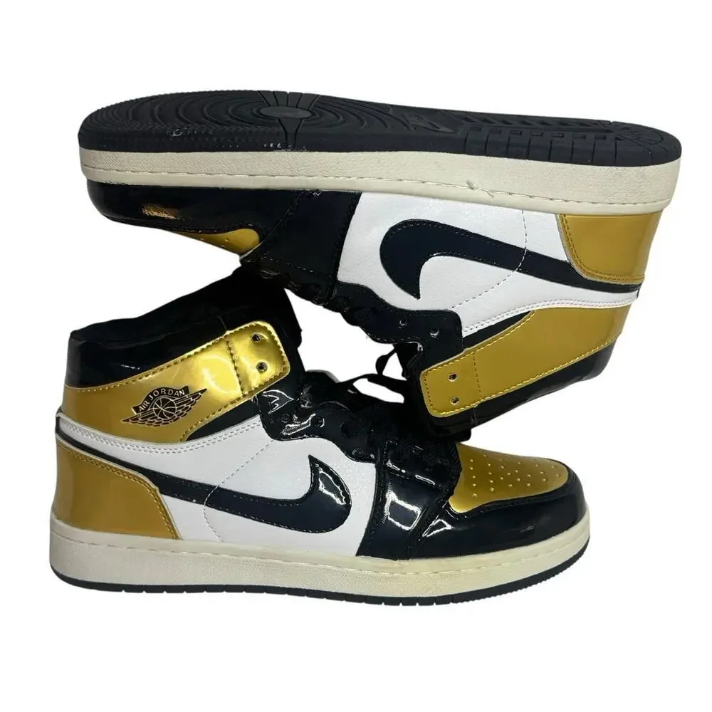 NIKE Air Jordan 1 High Golf Gold Toe Retro Shoes Model DQ0660-002 Men’s 8.5 NEW